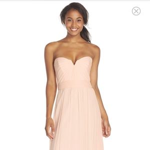 Amsale Strapless Silk Chiffon Gown G969C